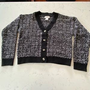 Black and White Patterned Cardigan